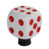 White Gear Lever - Red Auto Universal Knob