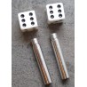 loquets de porte dé blanc point noir (x2) auto universel