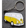 porte clé vw combi jaune de coté plastique souple volkswagen
