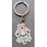porte clé crane étoile rockabilly metal tete de mort