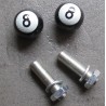 fixation de plaque 8 ball blanc x2 voiture us americaine
