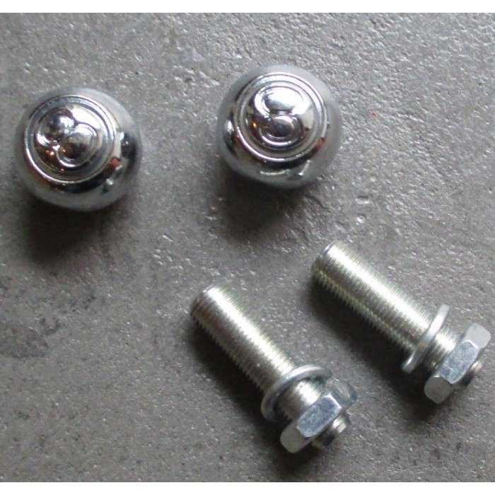 fixation de plaque 8 ball chromé x2 voiture americaine US