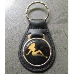 porte clé métal cuir pinup trucker voiture americaine camion
