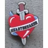Heart and Sword Pin Rockabilly Heartbreaker Pin Up Tattoo
