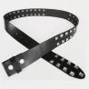S 95cm belt in genuine leather black big diamond tip