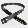 S 95cm ceinture en cuir véritable noir grosse pointe de diamant