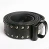 S 95cm belt in genuine leather black and rivet man woman