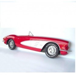 Chevrolet Corvette 3D Convertible Red and White Deco Bar