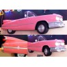 Side Cadillac 1959 Cabriolet Pink 3D Deco Bar Dinner Loft USA