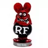 figurine rat fink tet rouge corp noir statuette bobble head