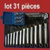 Set of 31 tools American Key sockets Allen BTR Inch Key