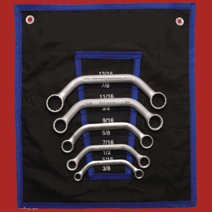 lot de 5 clé coudé US oeil 12 pans pour auto ou moto sae