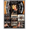 lot 9 magnet harley davidson orange pin up sexu frigo