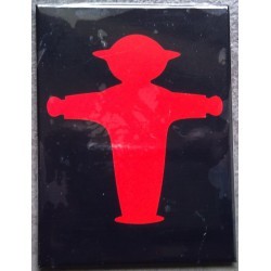 magnet 6x8cm red man banned pharmacy fridge