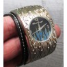 montre flammes bleu et inox cadran flamming relief rock