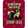 pendule metal biere beer drink more study less horloge