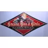 plaque tole épaisse grease gas & girls pin up hot rod 71cm