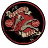 plaque tole épaisse tattooed lady ronde salon tatouage usa