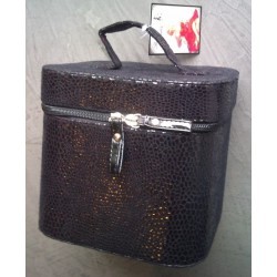 Makeup case mirror interior black imitation snake