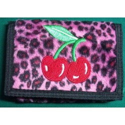 Pink leopard wallet and cherry rockabilly woman pin up
