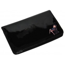 wallet bettie page shoe black rockab woman pin up