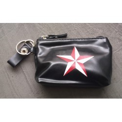 Star wallet rockabilly red white pin up woman