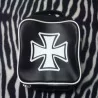 sac à main noir croix de malte blanche rock roll punk trash