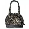 Leopard and Black Pin Up Handbag Rockabilly Rock Roll Purse