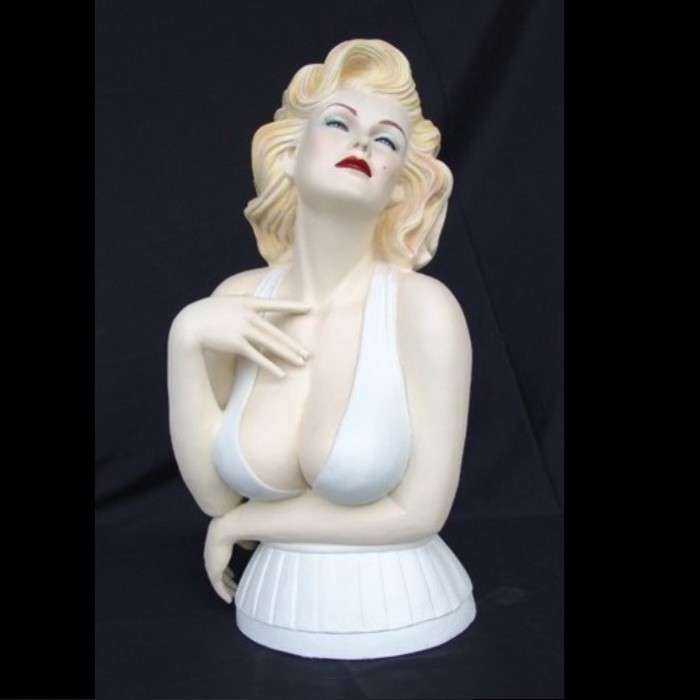 statue buste marilyn monroe 75cm pin up blonde sexy usa