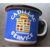 mug cadillac service en email tasse à café emaillée voiture