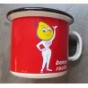 Mug esso goute boy girl in email coffee cup enamelled oil