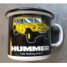 mug hummer h1 h2 h3 en email tasse à café emaillée 4x4