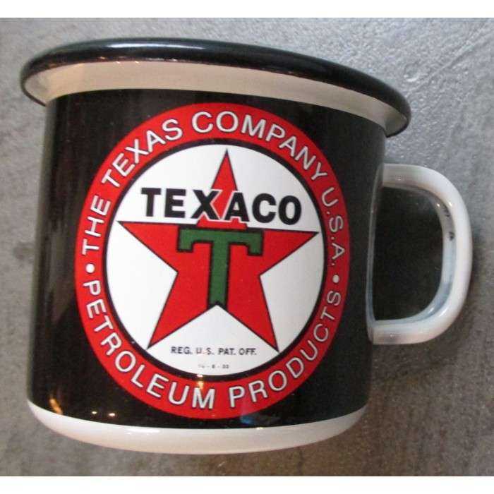 PLAQUE EMAILLEE TASSE cafe mug ESSO LOGO ESSENCE  enameled COFFEE CUP EMAIL 