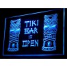 plexiglass advertising neon tiki bar LED blue 30x20cm deco hawaii dinner loft