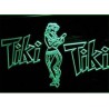 plexi advertising neon tiki hula girl LED green 30x20cm deco hawaii bar