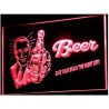 plexi publicitaire BEER  bier LED rouge deco bar diner usa loft