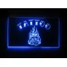 plexi advertising tattoo d flames led blue 30x20cm tattoo salon