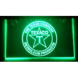 plexi advertising TEXACO LED green deco bar dinner usa loft