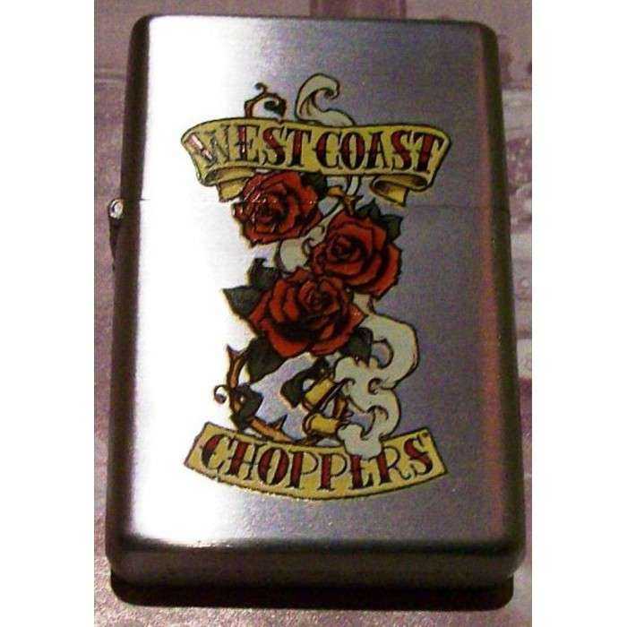 briquet WCC west coast choppers roses rockabilly tattoo