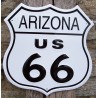 plaque route 66 blason arizona tole publicitaire usa deco