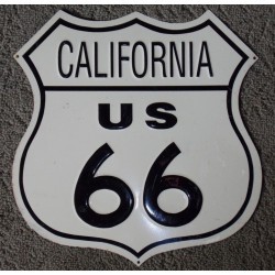 plaque route 66 blason california tole publicitaire usa loft