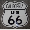 plaque route 66 blason california tole publicitaire usa loft