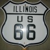 plaque route 66 blason illinois tole publicitaire usa loft