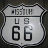 plaque route 66 blason missouri tole publicitaire usa loft