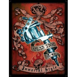 plaque tattoo machine a tatouer immortal style pub metal tole salon