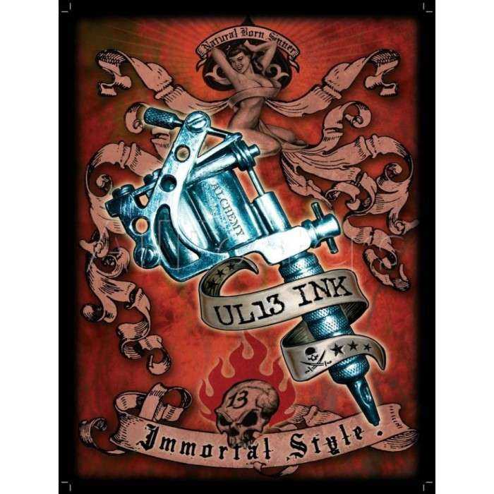 plaque tattoo machine a tatouer immortal style pub metal tole salon