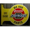 Chevy Parts double-sided yellow plate Advertising Tole USA