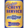 plaque chevrolet super service orange tole publicitaire deco