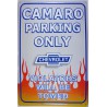 plaque camaro parking flammes chevrolet tole publicitaire