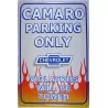 plaque camaro parking flammes chevrolet tole publicitaire